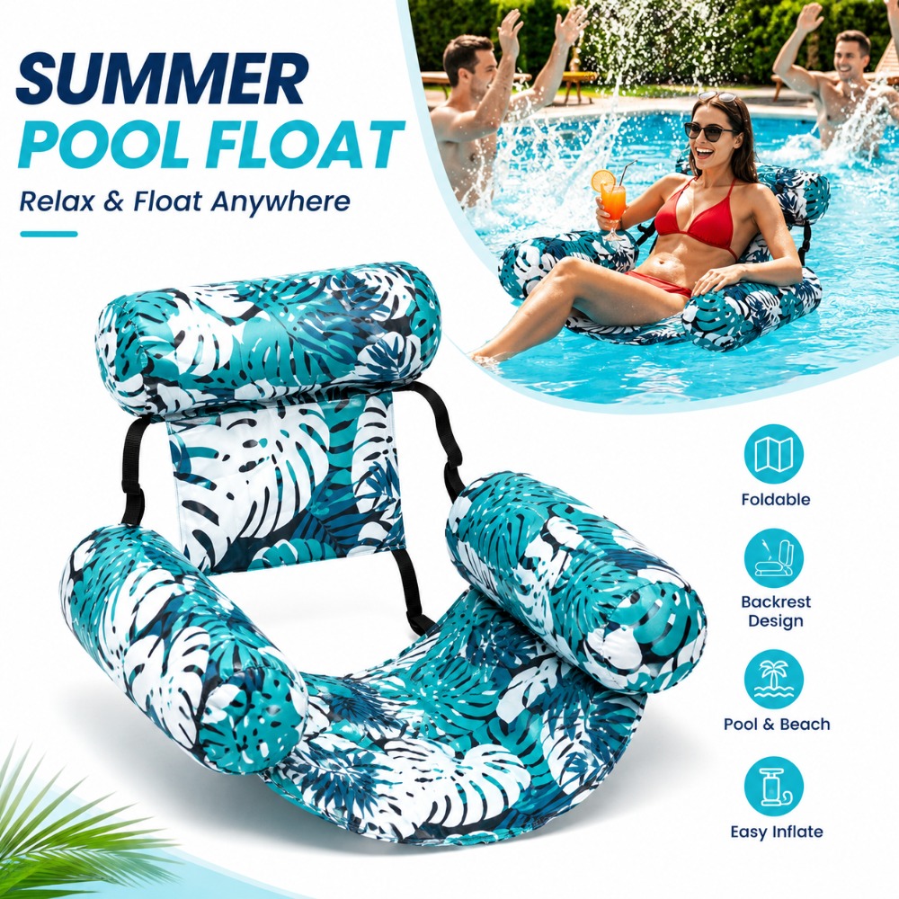 Outdoor Furniture Lounge - Sedia Gonfiabile Resistente per Piscina, Sdraio