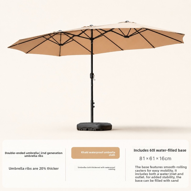 Outdoor Furniture With Umbrella - Ombrellone da Esterno Grande con Palo