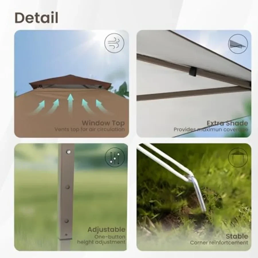 Gazebo Parasole Anti-UV 13'x13 - Gazebo Pop Up recensione e prezzo