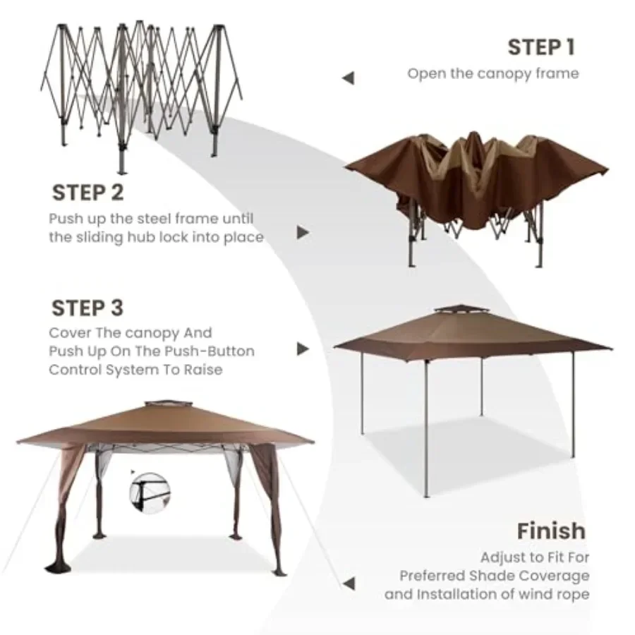 Gazebo Parasole Anti-UV 13'x13 - Gazebo Pop Up recensione e prezzo