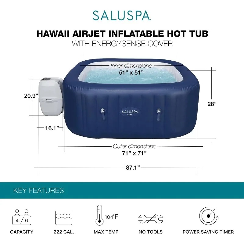 SaluSpa AirJet Vasca Idromassa - Inflatable Hot Tub recensione e prezzo