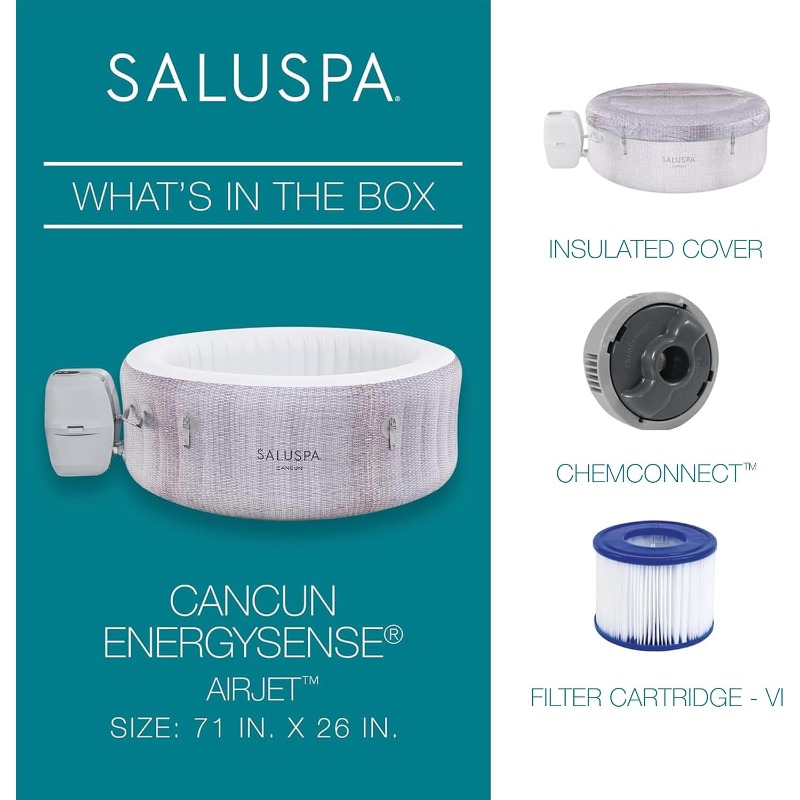 Bestway SaluSpa Cancun, Vasca  - Inflatable Hot Tub recensione e prezzo