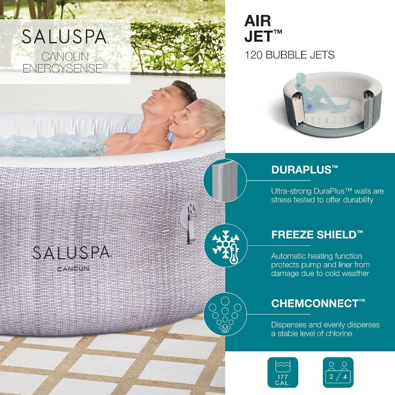 Bestway SaluSpa Cancun, Vasca  - Inflatable Hot Tub recensione e prezzo