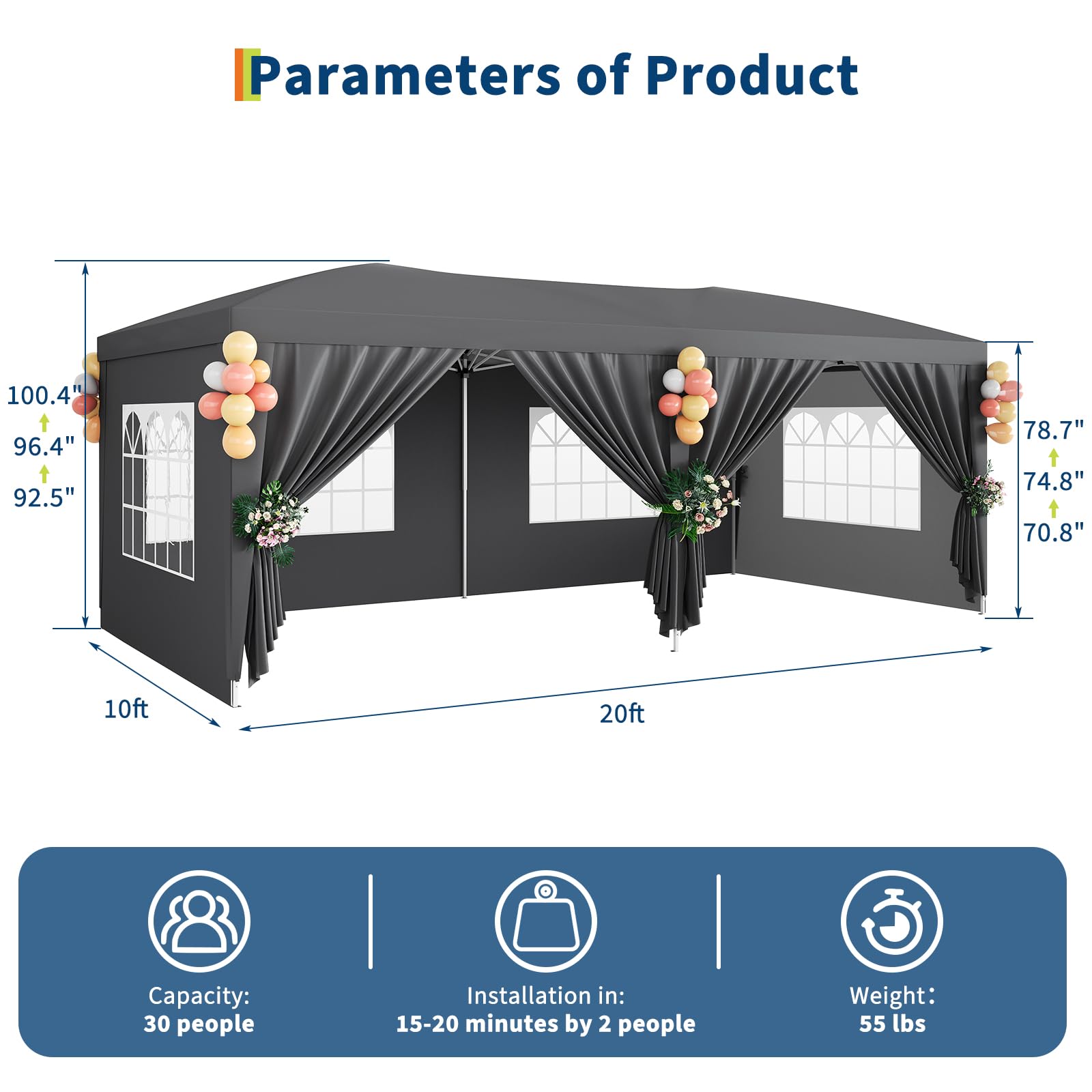 Tenda a baldacchino pop-up 10x - Gazebo Pop Up recensione e prezzo