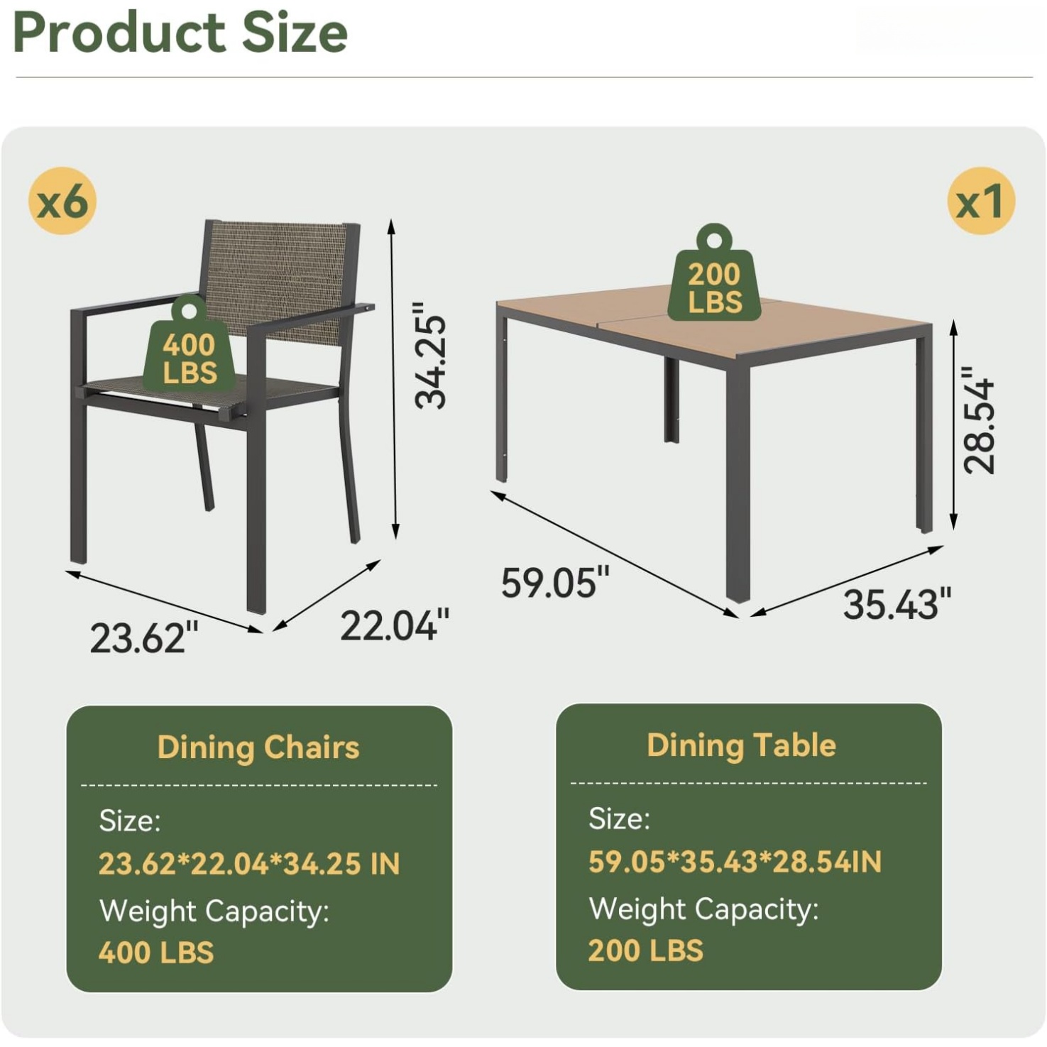 Set da Pranzo per Esterni Aoxu - Outdoor Furniture Ideas recensione e prezzo